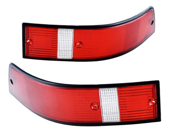 Taillight lenses for PORSCHE 911 F G '69-'89 US BLACK L+R