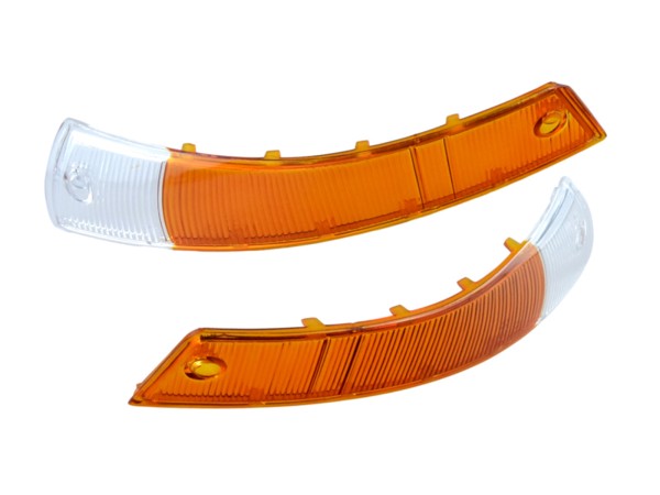 Cristal intermitente para PORSCHE 911 F SWB 2.0 hasta -'68 Intermitentes DELANTERO NARANJA BLANCO L+R