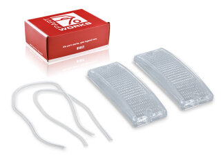 2 lenti per indicatori di direzione anteriori per PORSCHE 911 G 74-89 SC 930, bianche, sinistra=destra