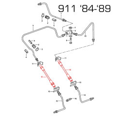 2x tubi freno per PORSCHE 911 G 3.2 Carrera 3.3 turbo 964 POSTERIORE