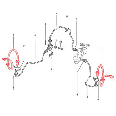 2x Bremsschlauch f&uuml;r PORSCHE 924 2.0 125PS VORNE