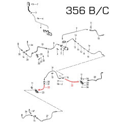 2 flexibles de frein pour Porsche 356 BC (911 F de 1960...