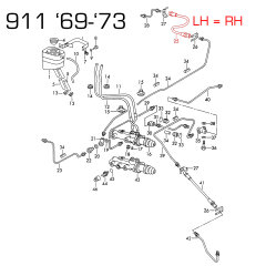 2 mangueras de freno para PORSCHE 911 F/G SC 930 914 DELANTERAS