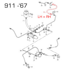 2x Bremsschlauch für PORSCHE 911 F/G SC 930 914 VORNE