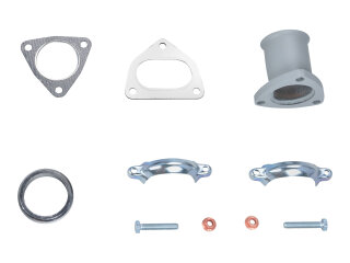 Coletor de expans&atilde;o para tubo de escape intermedi&aacute;rio do PORSCHE 911 3.0 SC + juntas