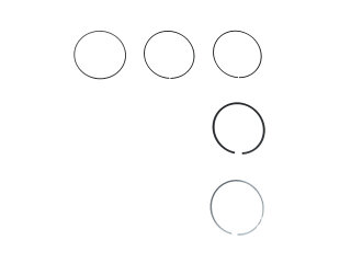 6x fasce elastiche per PORSCHE 997 3.8 Carrera S fino a -08 set fasce elastiche 99710305305