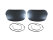 2x Fog Light Covers for PORSCHE 911 F 912, Covers with Beading, Left and Right