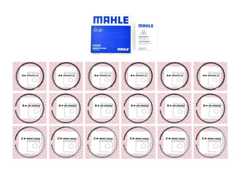 6x piston rings for PORSCHE 911 2.0 T L E set