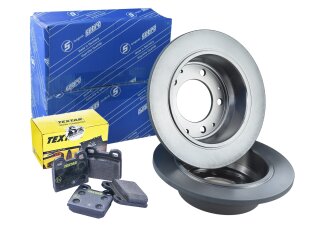 Discos de freno + pastillas de freno para PORSCHE 911 2.0 T 912 hasta -68 TRASERO