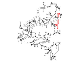 Tubo flessibile del radiatore per PORSCHE 996 Carrera 3.4...