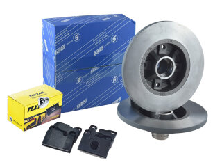 Brake discs + brake pads for PORSCHE 924 2.0 125HP FRONT