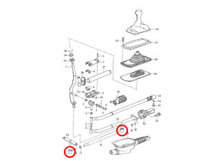 2 bagues de roulement pour tringlerie de bo&icirc;te de vitesses PORSCHE 964 993 928