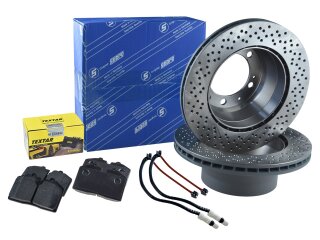 Remschijven + remblokken +WK voor PORSCHE 968 met M030 ACHTER