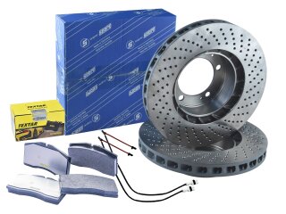 Dischi freno + pastiglie freno +WK per PORSCHE 964 turbo 3.6 ANTERIORE