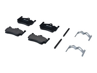 Brake Pads + Spring Plates for PORSCHE 987 Boxster Cayman REAR