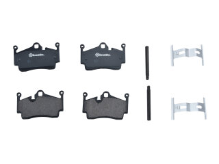 Remblokken + Veerplaten voor PORSCHE 987 Boxster Cayman ACHTERKANT