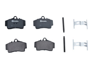 Remblokken + Veerplaten voor PORSCHE 996 997 Carrera 986 Boxster ACHTERKANT