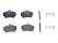 Plaquettes de frein + supports de plaquettes pour PORSCHE 996 997 Carrera 986 Boxster ARRIÈRE