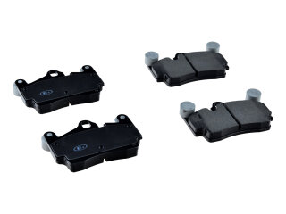 Bremsbel&auml;ge + Federbleche f&uuml;r PORSCHE Cayenne 955 957 4.5 4.8 HINTEN