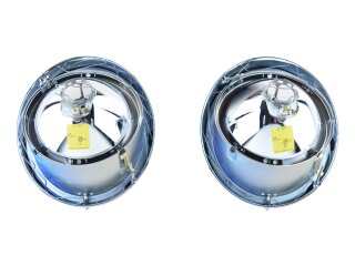 Phares chrom&eacute;s gauche et droit Magneti Marelli pour Porsche 911 F/G SC 930 964