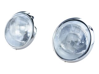 ポルシェ 911 F/G SC 930 964用 クローム L+R マグネティ・マレリ製ヘッドライト