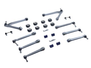 Kit de 8 bras de suspension arri&egrave;re + jambes de force + biellettes de barre stabilisatrice pour PORSCHE 993 SPORT (&Eacute;change standard)