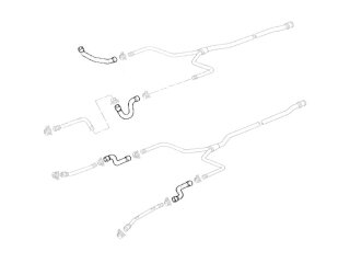 PORSCHE 996 Carrera 2 Boxster 986 用ラジエーターホース 供給 + 戻り L+R