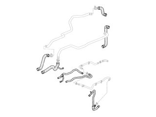 Tubo flessibile del radiatore per PORSCHE 996 Carrera 4 3.4 Tiptronic SET tubi di raffreddamento POSTERIORI