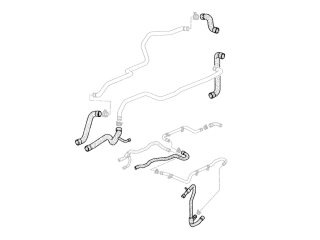 PORSCHE 996 Carrera 2 3.4 6速用ラジエーターホース、リアラジエーターホースセット