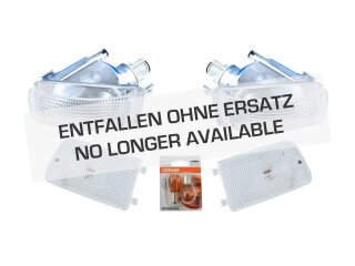 Indicator + reflector + bulb for PORSCHE 964 indicator light FRONT CLEAR WHITE T&Uuml;V