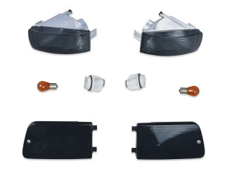 Indicator + reflector + bulb for PORSCHE 964 indicator light FRONT TINTED T&Uuml;V