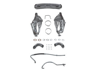 Scambiatore di calore set di scarico per scarico sportivo PORSCHE 911 3.2 84mm V2A 2 uscite