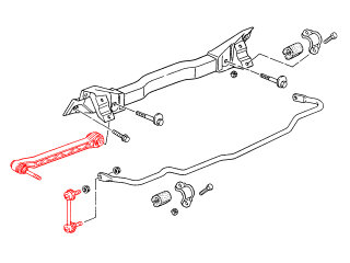 8x Querlenker +Streben+Lager f&uuml;r PORSCHE 993 Hinterachse STANDARD im Austausch