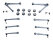 8x Bracci di controllo + Montanti + Boccole per PORSCHE 993 Assale posteriore STANDARD (Scambio)