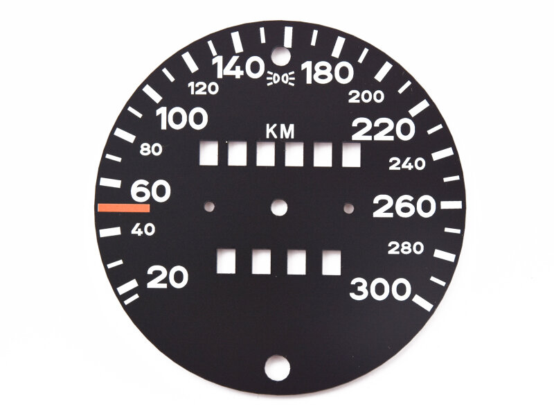 Speedometer face for PORSCHE 911 G 3.3 turbo, 300 km/h V2