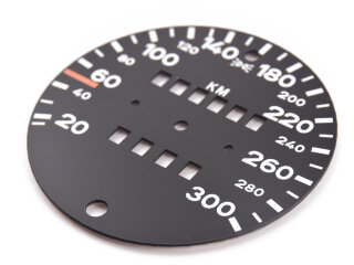 Speedometer face for PORSCHE 911 G 3.3 turbo, 300 km/h V2