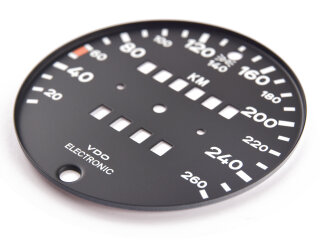 Original Porsche 911 3.2 Carrera VDO Speedometer Dial 260 km/h (reconditioned)