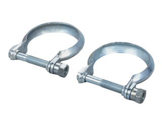 2x Exhaust clamp for PORSCHE 996 Carrera rear silencer, clamp 99611110800