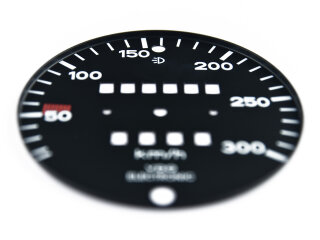 Original Porsche 930 3.0 turbo VDO speedometer face 300 V1 (exchange)