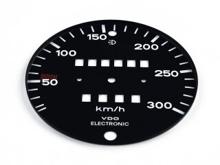 オリジナルポルシェ 930 3.0 ターボ VDO スピードメーターフェイス 300 V1 (交換)
