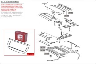 Jogo de 6 Vedações para Teto Solar para...