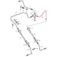 Remleidingen voor PORSCHE 911 F 2.0 2.2 912 08/68-07/71 LHD SET