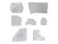 Soundproofing mats for engine cover of MERCEDES Unimog 406 416 403