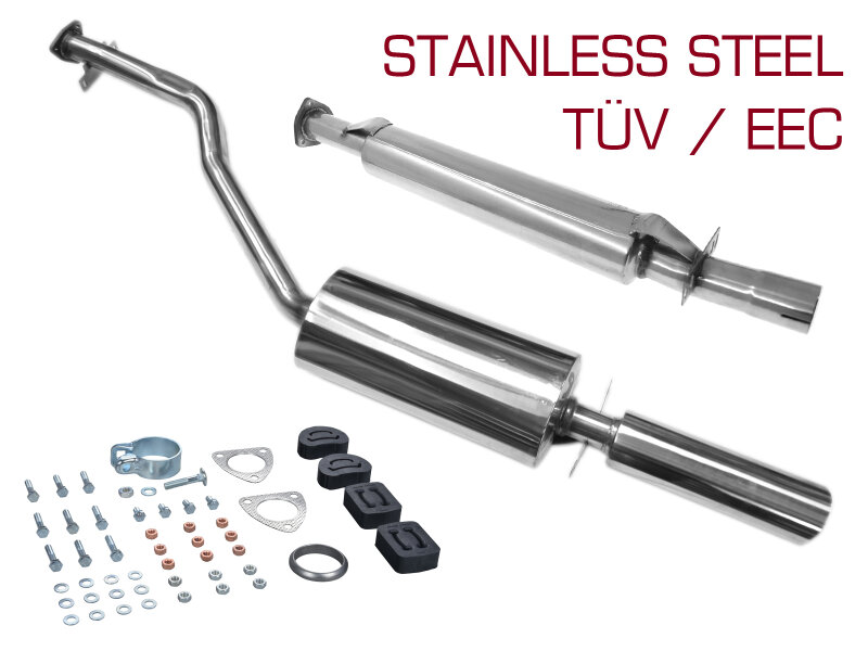 Exhaust for PORSCHE 924S 944 2.5 Rear Silencer SET +...