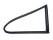 Joint de vitre triangulaire pour PORSCHE 911 3.2 87- 964 ARRIÈRE DROIT 96454303602