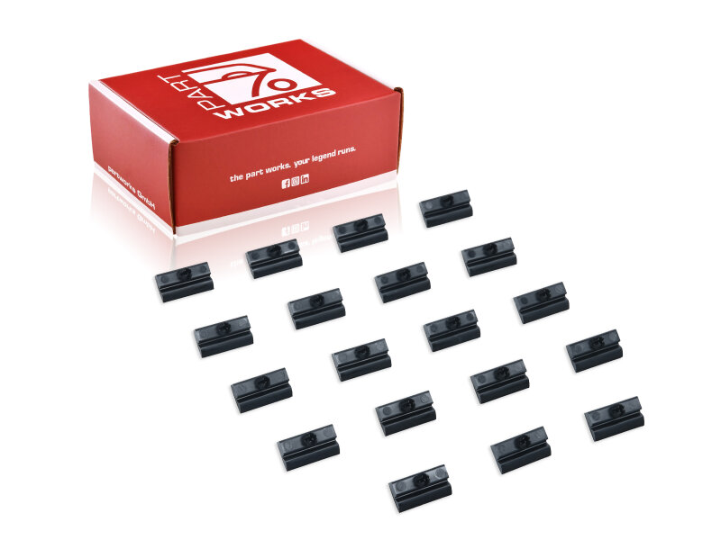 19x clip cornice decorativa per telaio del finestrino del parabrezza PORSCHE 914 91454192110