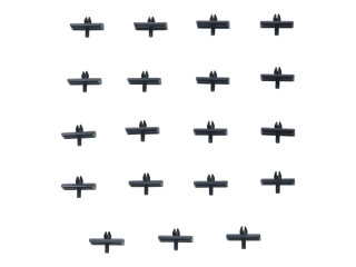 Moldura decorativa de 19x clipes para moldura de janela de p&aacute;ra-brisa PORSCHE 914 91454192110