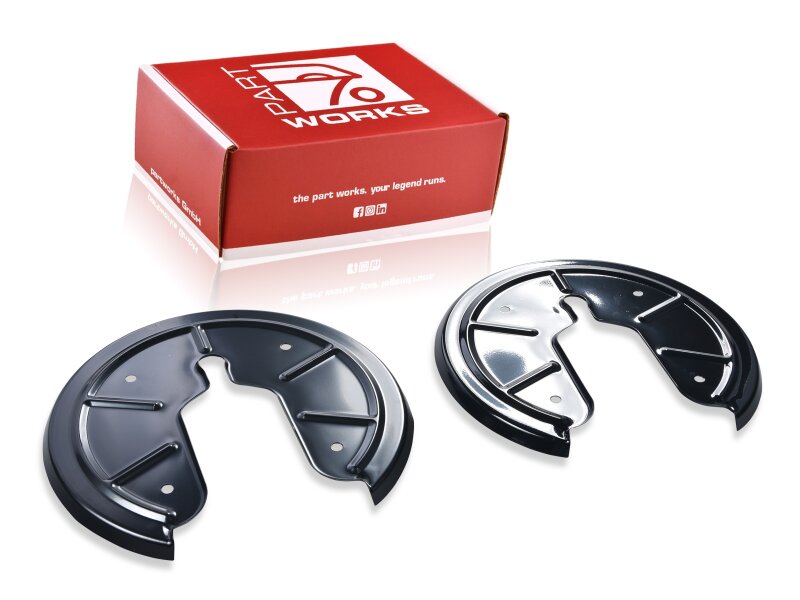 2x Parapolvere Freni per PORSCHE 356 C 1600 SC Piastra di...