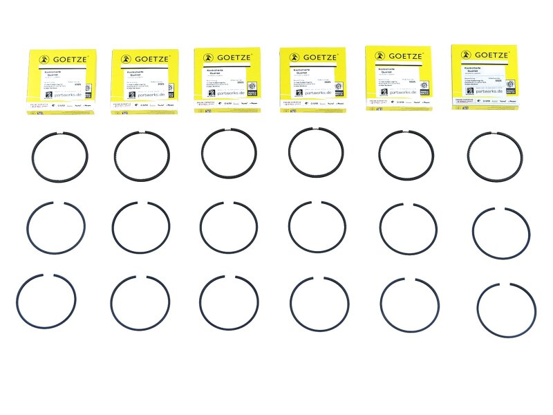 6x piston rings for PORSCHE 964 3.6 Carrera 965 turbo...