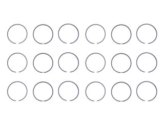 6x aros de pistón para PORSCHE 911 2.7 Carrera RS...